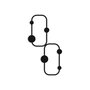 Wallity Ladybug Gancho de pared metálico Negro